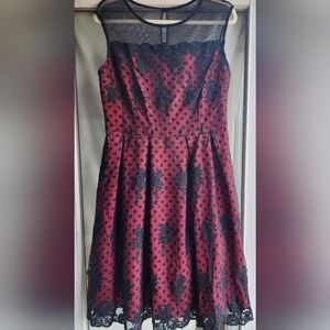 MissMay Red Polka Dot Floral Dress